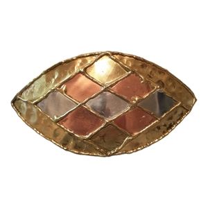 Hammered metal belt buckle western, boho‎